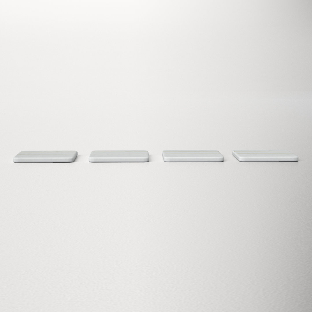 Marble Square 4 Piece Coaster Set (Set of 4) AllModern