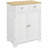 Modern Kitchen Storage Cabinet with Solid Wood Countertop, 2 Drawers, Doors, and Adjustable Shelf for Versatile Use-116121020