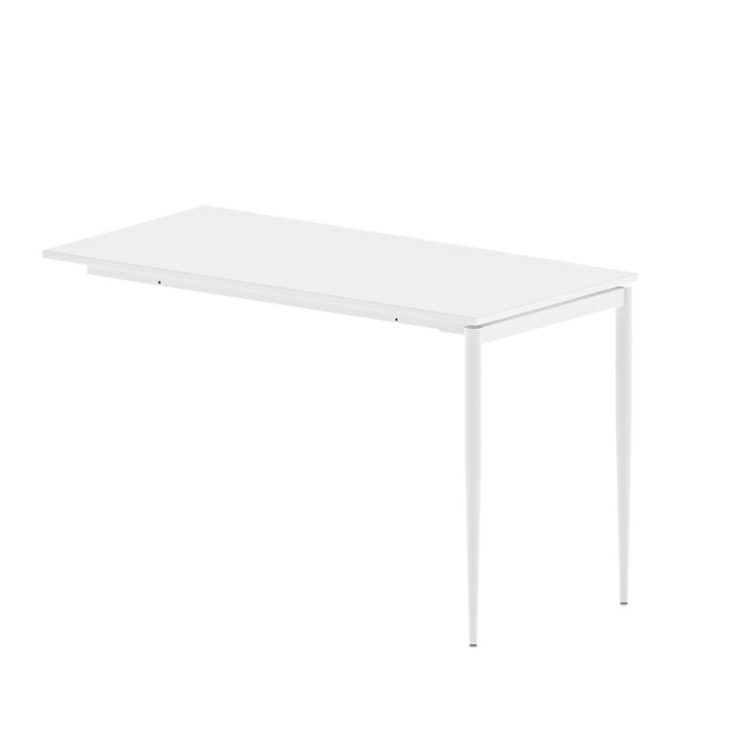 Favors Metal Base Computer Desk, White/White
