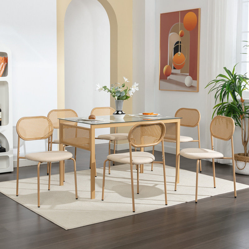 Adysun Dining Set, 7 Pieces: Table, 6 Chairs