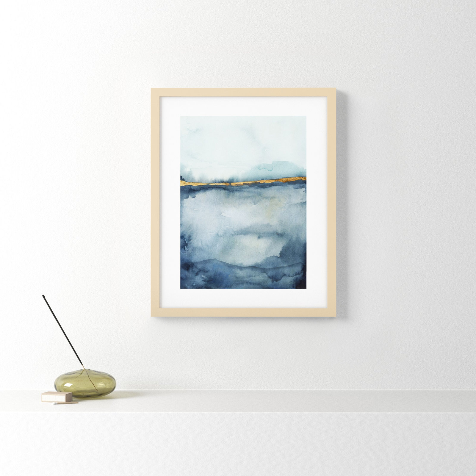 Coastal Horizon II Print by Victoria Borges, 29.12" H x 23.12" W x 0.88" D, White Framed Paper, Black