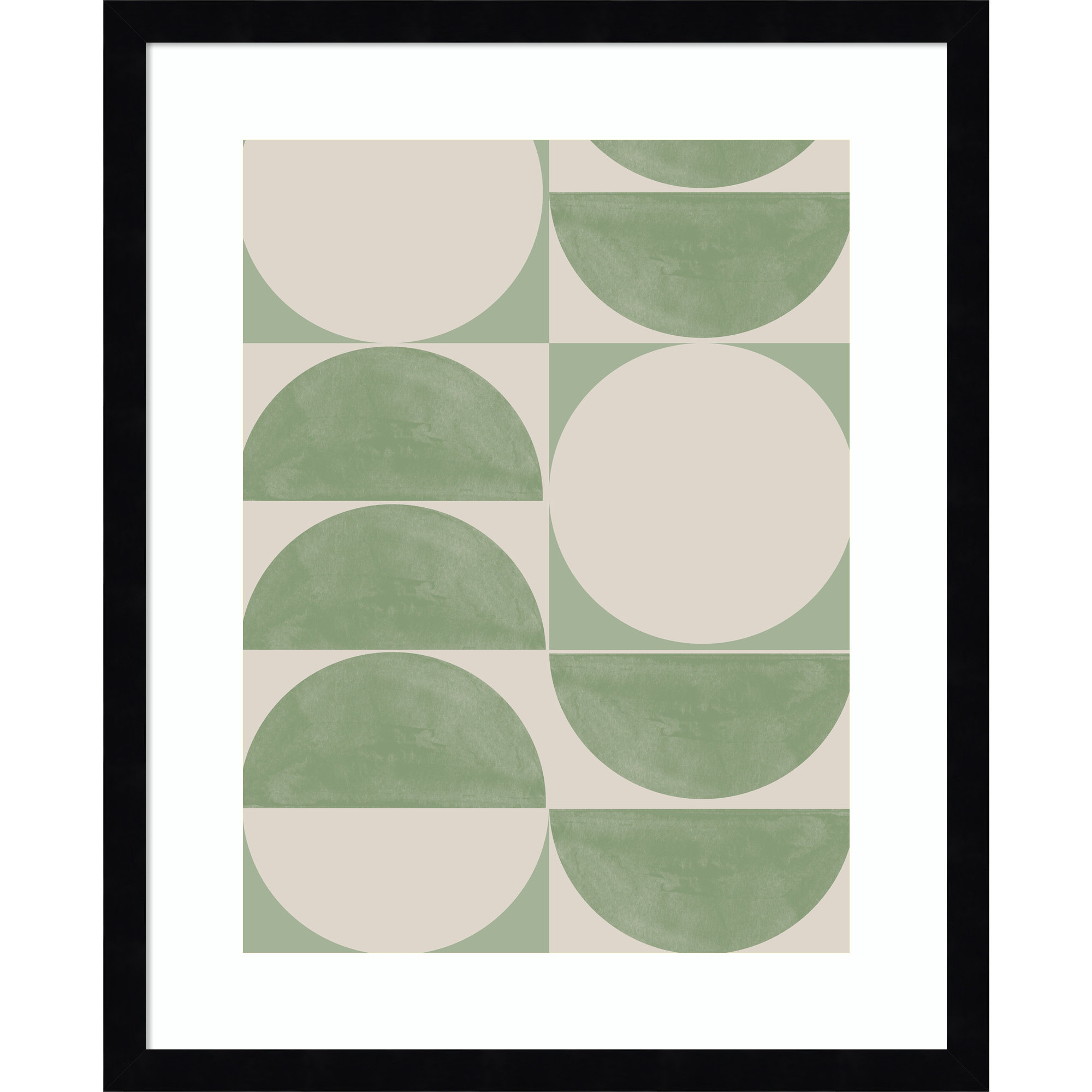 Mid Century Modern 01 by The MIUUS STUDIO Wood Framed Wall Art Print, Black, 21" H x 17" W
