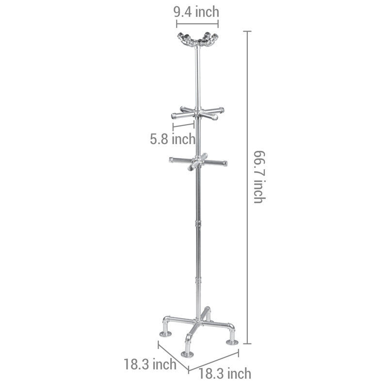 Freestanding Hat Coat Tree Storage Rack