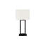Lampe de table Daylan en métal noir ivoire / crème avec port USB, H 27,78 po x l 14,82 po x P 8,78 po-120795741