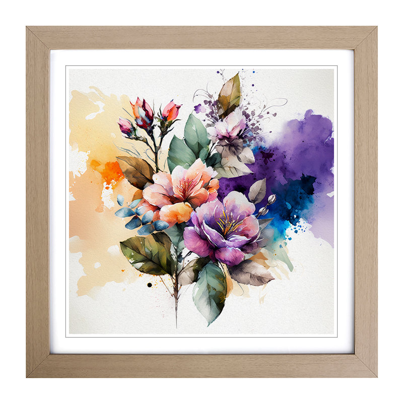 Single Picture Frame Print on Wood, Oak