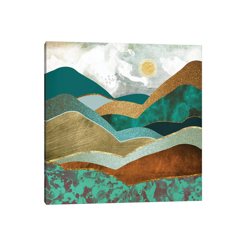 Golden Hills by SpaceFrog Designs - Wrapped Canvas Painting, 66.04 cm H x 66.04 cm W x 3.175 cm D