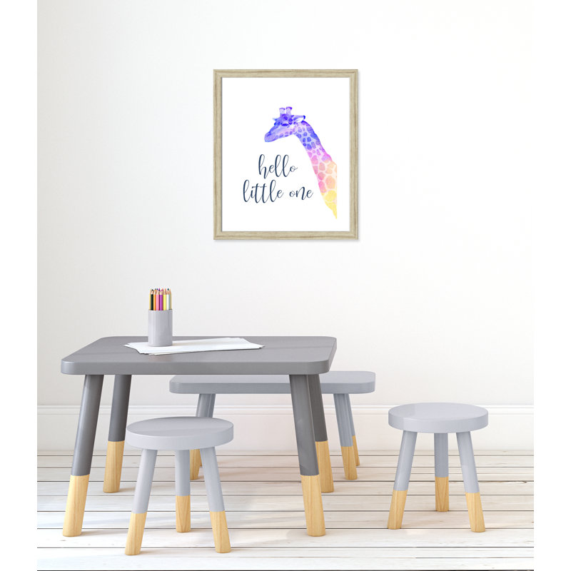 Hello Little One, art encadré, H 26,5 po x l 22,5 po x P 0,63 po, Encadrement beige