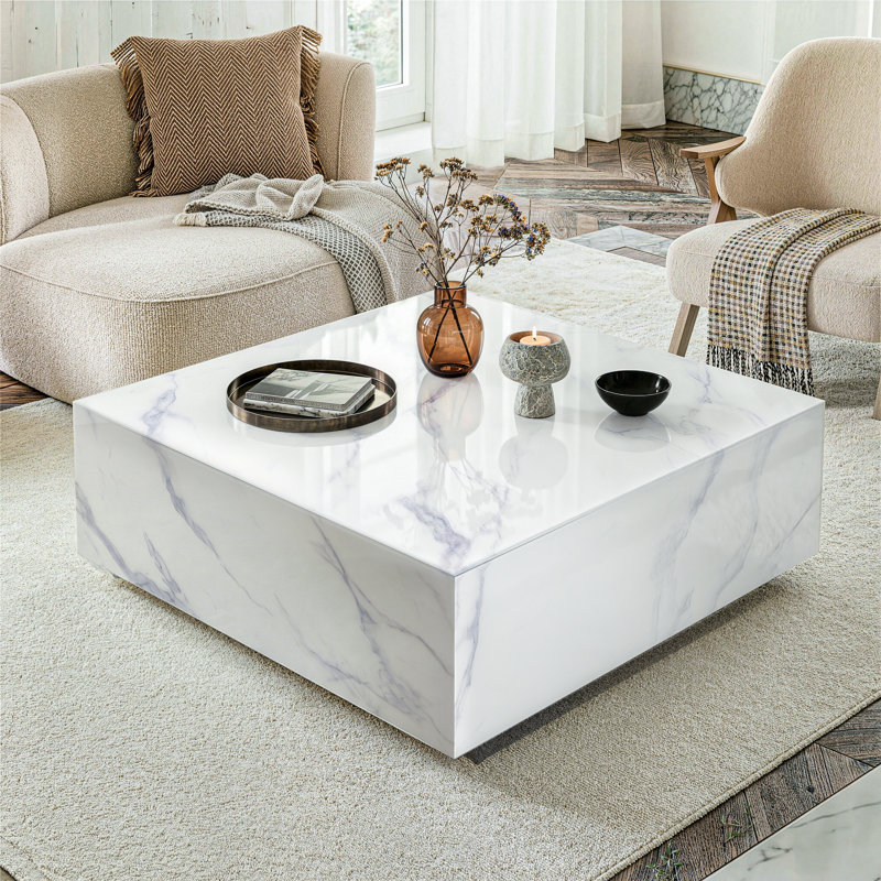 Table basse 35 po Wahidul, Blanc