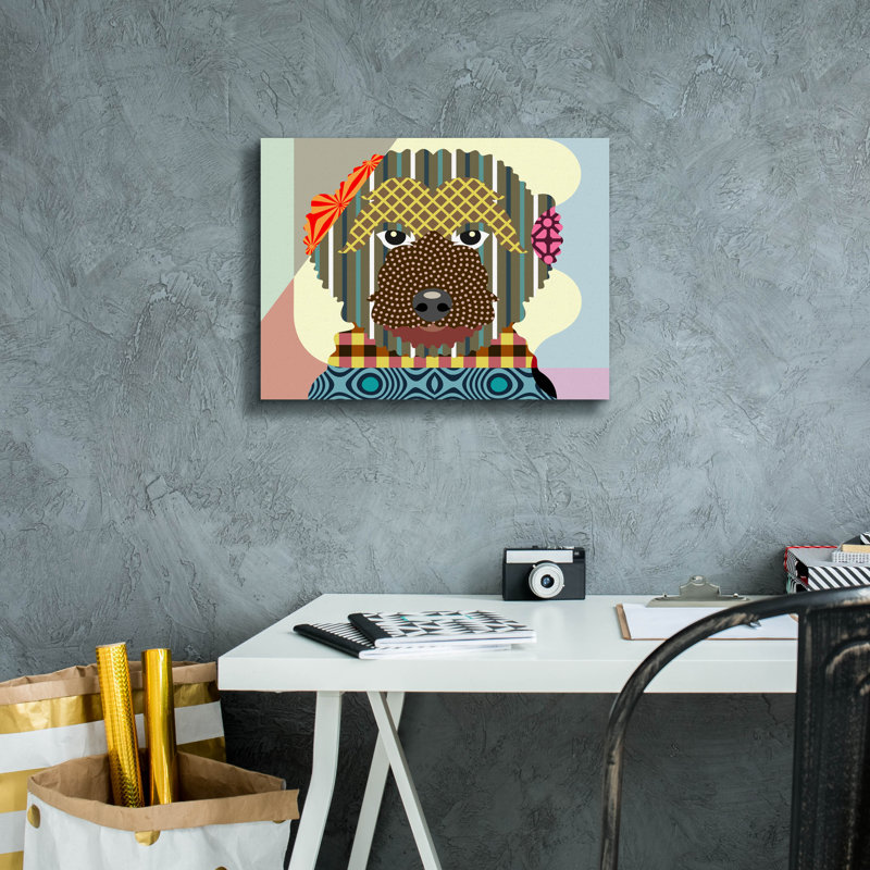 "Goldendoodle" par Lanre Adefioyue, H 12 po x l 16 po x P 0,75 po