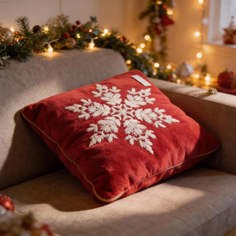 Red Square Throw Cushion