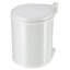 Hailo Compact-Box M - Poubelle de cuisine encastrée avec système de couvercle, poubelle sous l'armoire de 4 gallons, poubelle à charnière peu encombrante pour installation à gauche ou à droite - Blanc