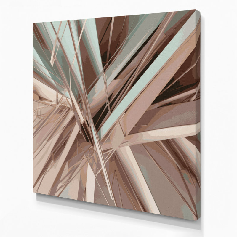 «Geometric Abstraction 58», art mural sur toile grise, H 16 po x l 16 po