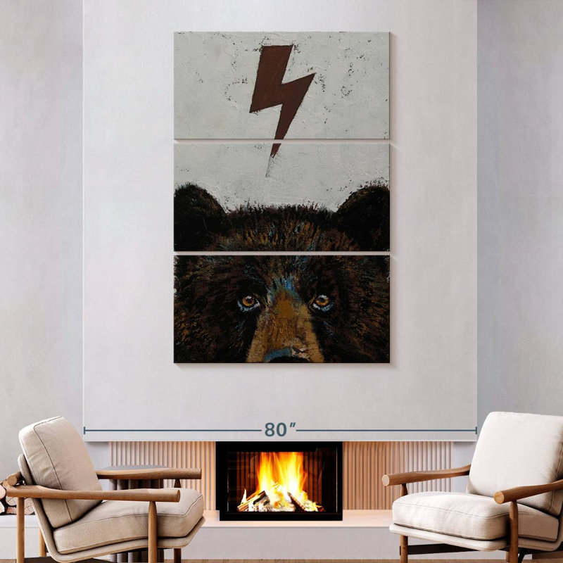 Brampt Bear Lighting Bolt, 74" H x 48" W