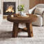 Table basse ronde en bois massif-238457755