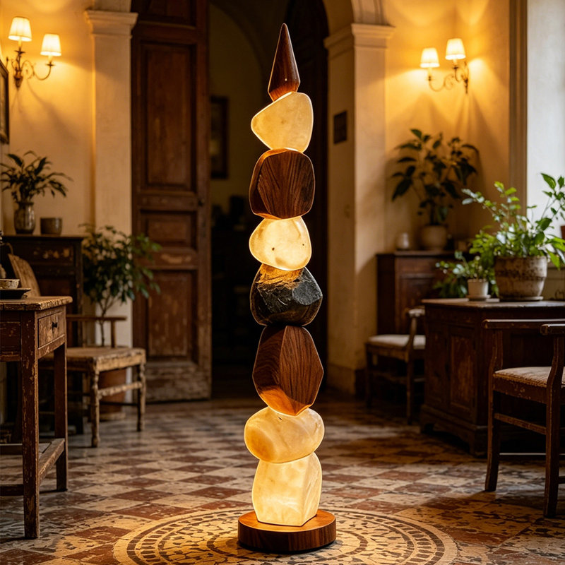 Lampe sur pied en pierre Creative Art