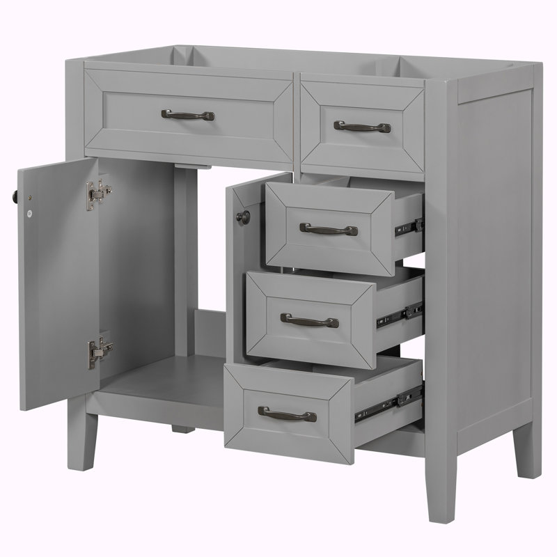 35,5 base de meuble-lavabo simple seulement, Gris