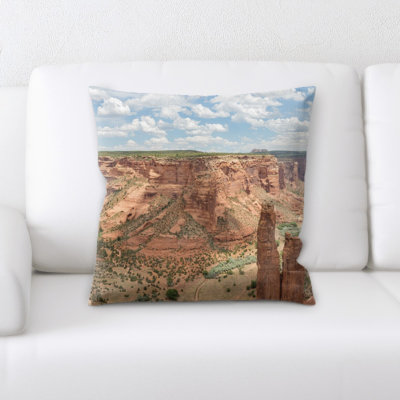 Lacey Mountain and Cliffs Throw Pillow