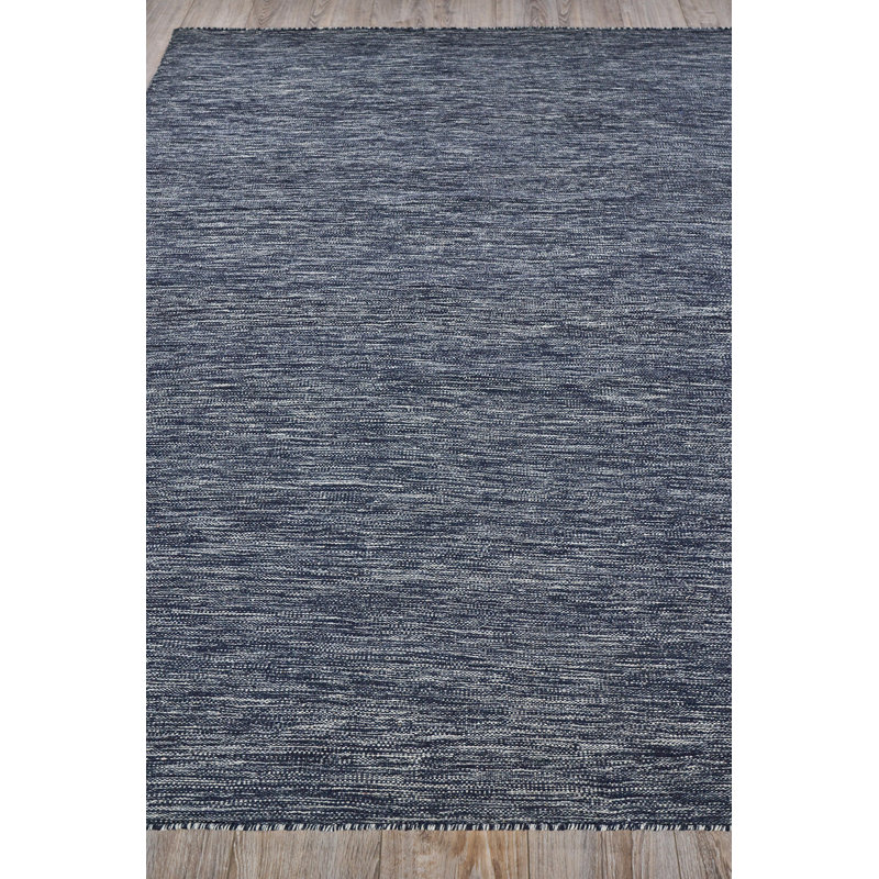 Chelsea Flatweave Wood Area Rug, Rectangle 10' x 14', Dark Gray