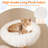 Cat Tree with Perch, Natural Jute Scratching Posts, Dangling Ball, Soft Long Plush Natural & White