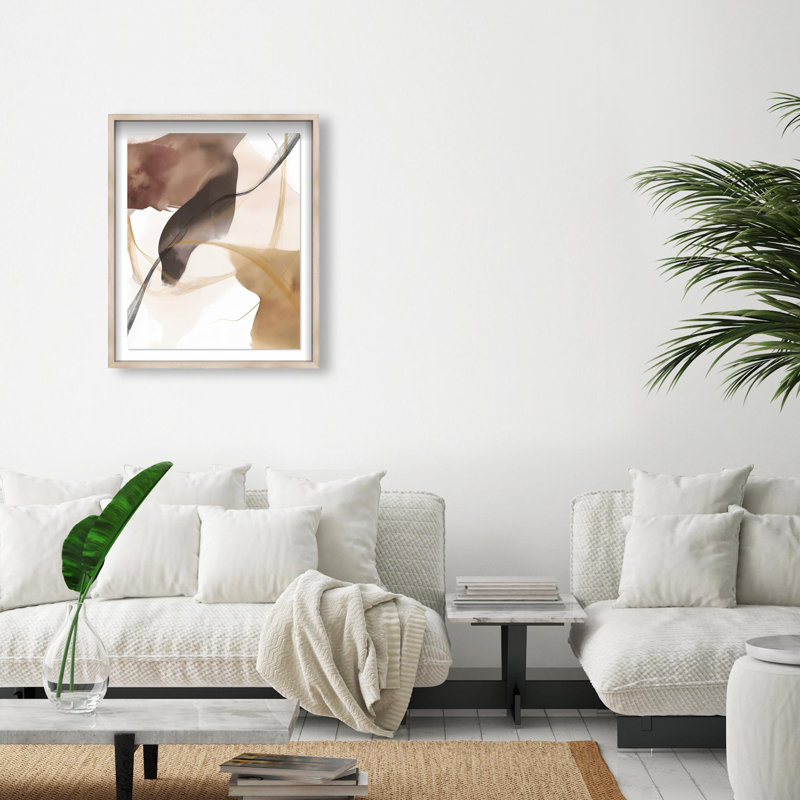 Oliver Gal Le Dancer II Abstract - Luxury Shadowbox Framed Wall Art, 31" H x 25" W, Cream