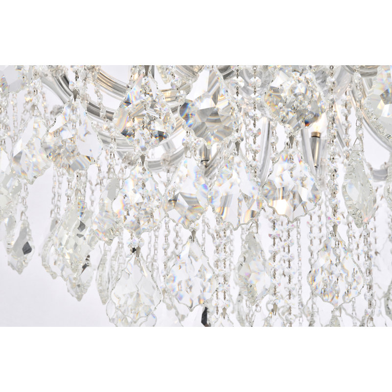 Cristal taillé royal transparent Maria Theresa Maxfield, Chrome chrome, H 25 po x l 36 po x P 36 po, 8 lumières