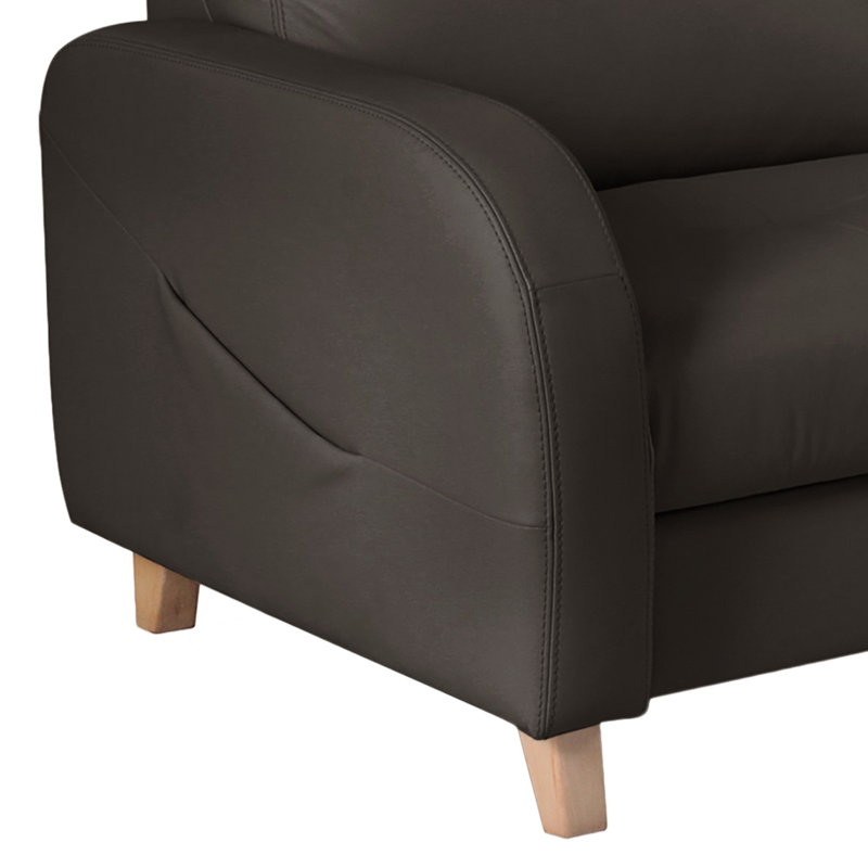 Roger Leather Corner Sofa, Right Hand Facing, Brown