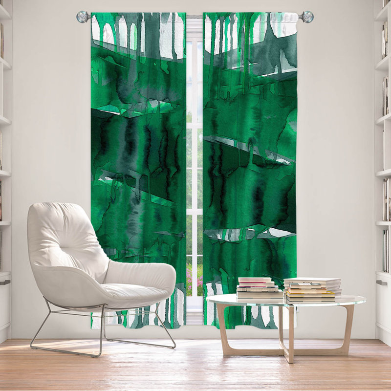Jemine Room Darkening Curtain Pair, 20" W x 82" L, Electric Blue