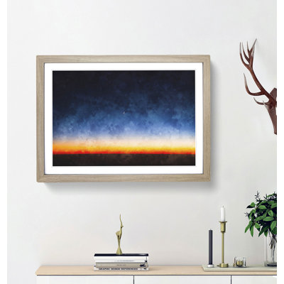 Moon Above the Horizon - Picture Frame Painting Print