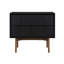 Table de chevet moderne à 2 tiroirs en bois de chêne durable