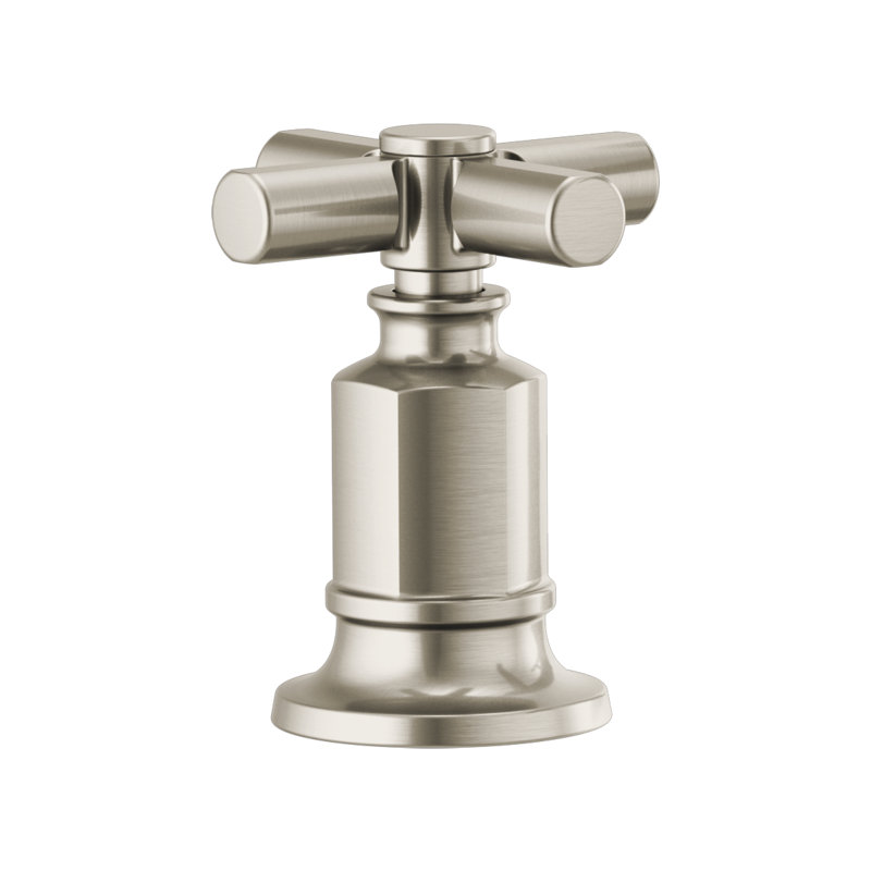 Invari® Roman Tub Faucet, Luxe Nickel, Cross