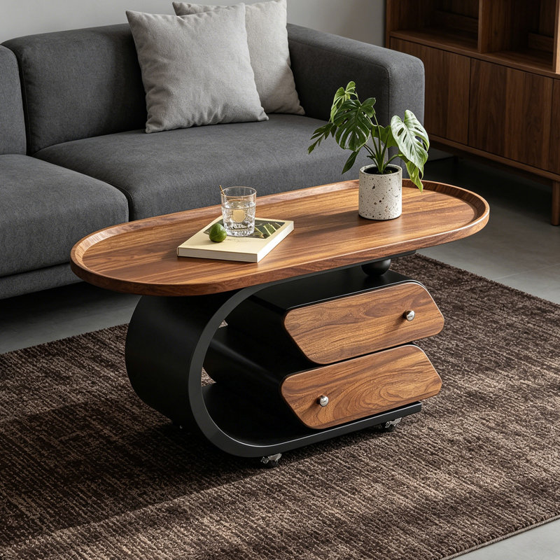 Torsha, 19.68" H x 39.37" L x 19.68" W, Brown/Black