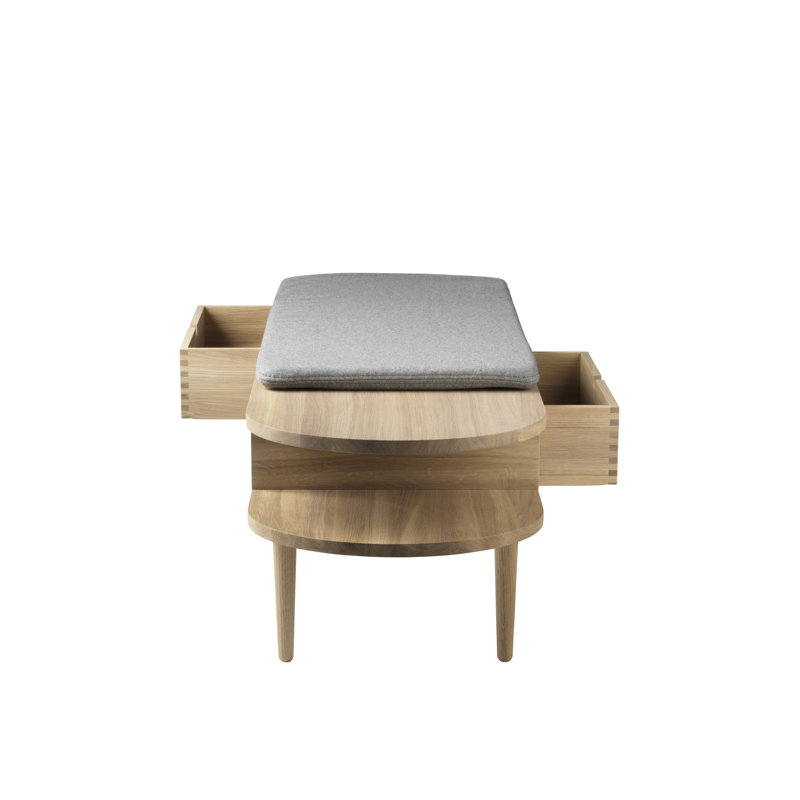 F24 Solid Wood Storage Bench, 15.75" H x 57.09" W x 17.72" D