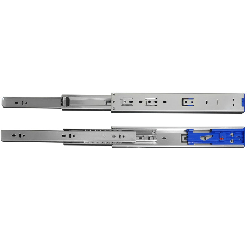 Glissière de tiroir en métal pleine extension à fermeture latérale de 0,8 po, H 1,4 po x l 0,8 po x P 14 po