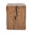 Outdoor And Indoor Stump Shape MGO Side Table, Brown Finish