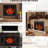 33" Infrared Electric Fireplace Insert With Removable Trim - Home Heating Appliance For Warmth Smokeless Firebox & Crackling Sound Adjustable Flame Brightness Levels 1500W Heat, 5018 /H Covers 400
