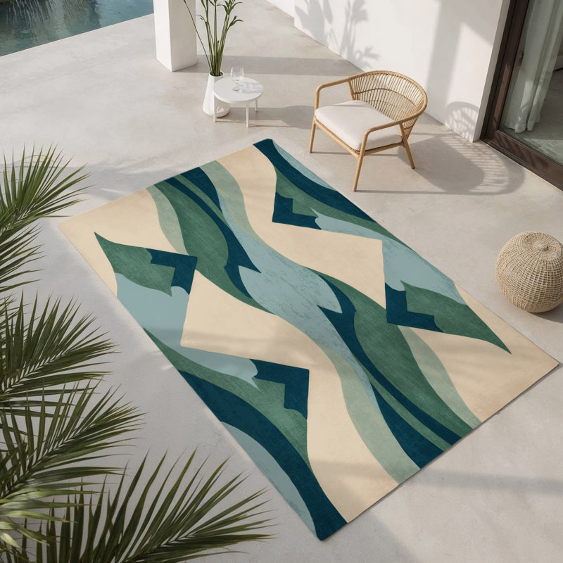 Tapis intérieur et extérieur Crescent Horizons, Rectangle 1 pi 6 po x 2 pi 6 po