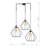 Adjustable Height 3 Lights Metal Cluster Pendant
