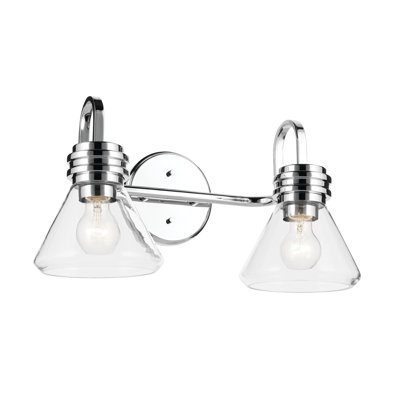 19.25" 2-Light Vanity Light with Clear Glass