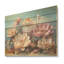 Fleur de lotus moderne rose, art mural sur bois de pin naturel-1488058627