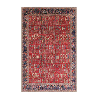 Tapis rouge / brun