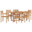 6 - Person Wood Patio Dining Set with Rectangular Table