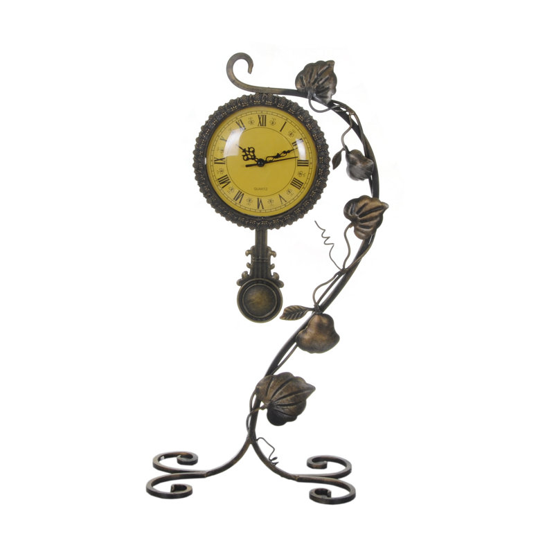 Energicus Roman Numeral Stainless Steel Tabletop Clock