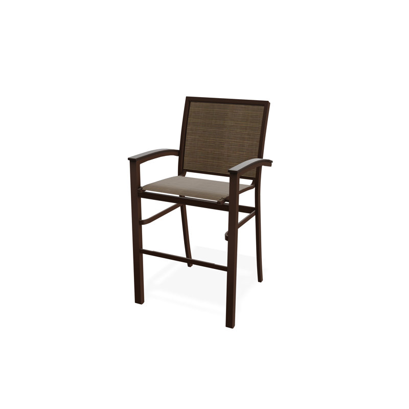 Chaise de café empilable en aluminium Bazza, Kona, Écorce