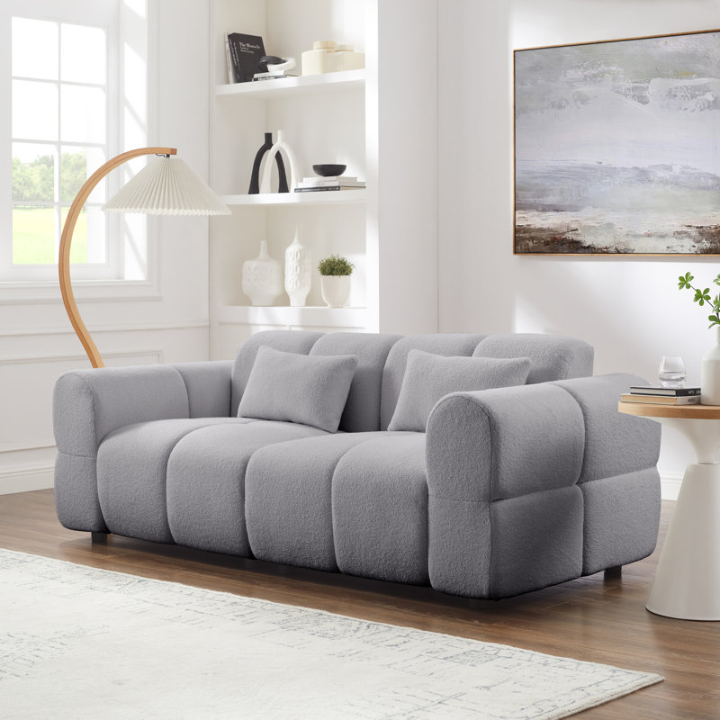 Misasi Upholstered 80.3'' Sofa, Gray