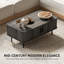 HOMCOM Coffee Table with Storage, Slatted Coffee Table-1334533793