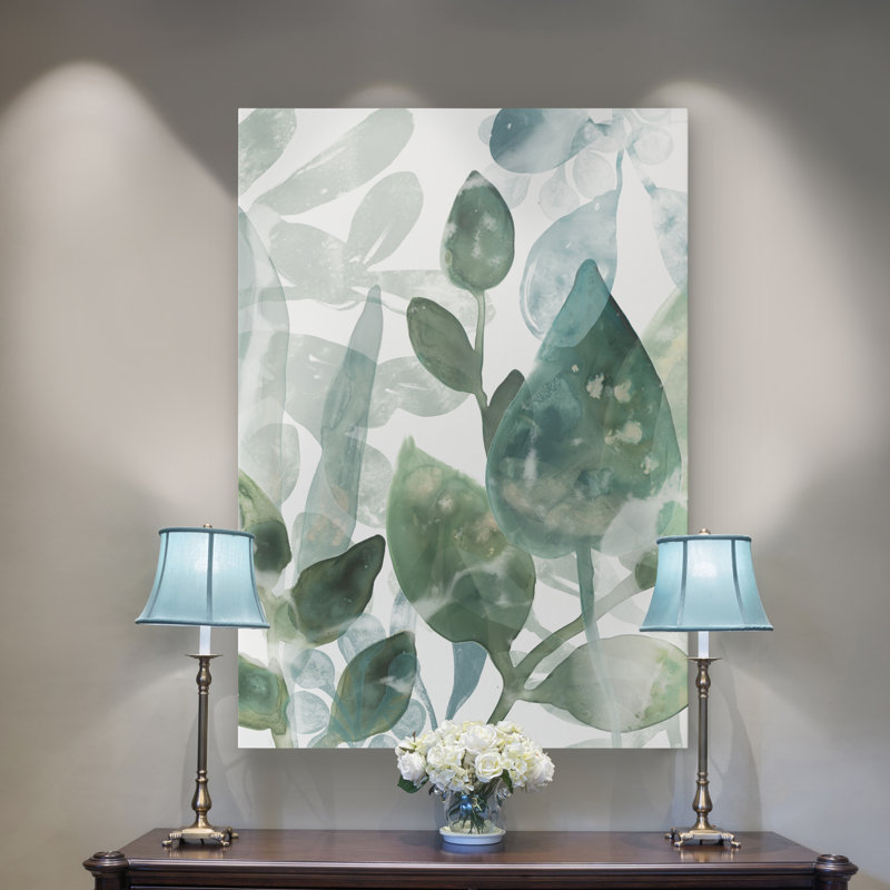 Aquatic Leaves I - reproduction d'art sur toile, H 27 po x l 18 po x P 1 po, Toile tendue