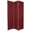 6 Ft. Tall Woven Fiber Room Divider - Special Edition - Burgundy - 3 Panel