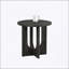 Ensemble de tables 3 pièces de style contemporain avec tables basses et tables de bout rondes, base arquée pour intérieurs modernes-1844029088