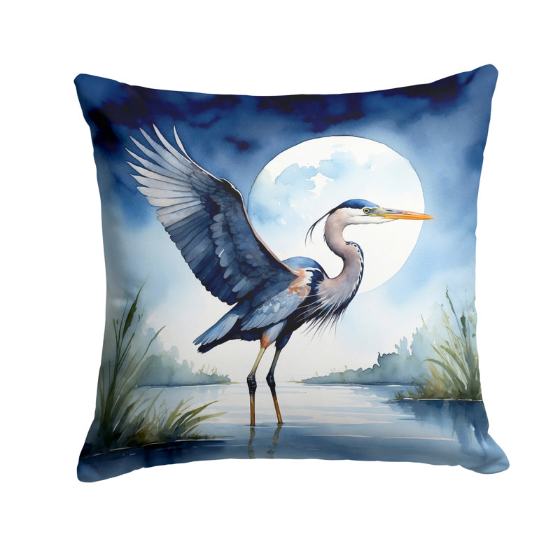 Coussin Blue Heron, Carré 18 po
