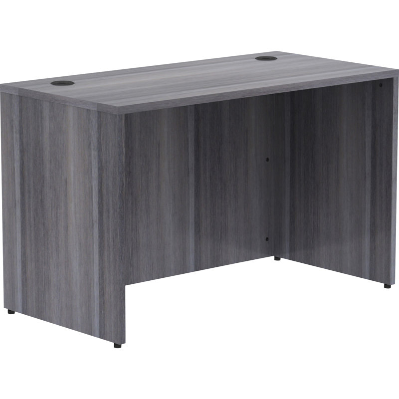 Weathered Charcoal Laminate 48" Rectangular Desk Shell
